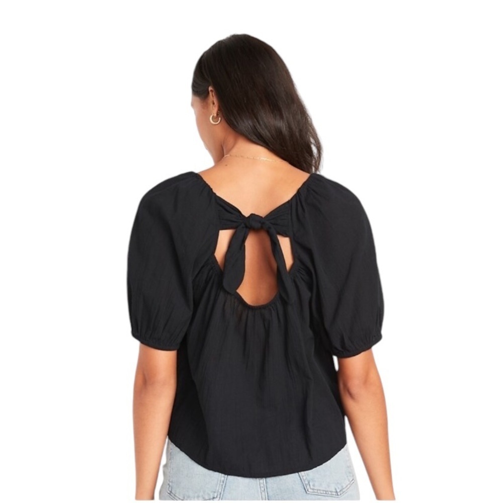 Old Navy XS‎ Oversized Knot Back Bubble Blouse